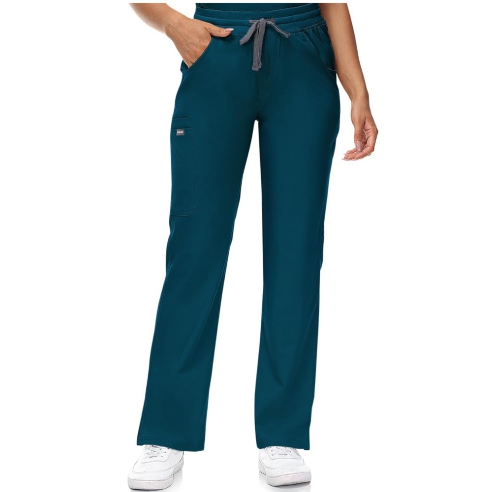 Teal Drawstring Lounge Scrub Pants Size S